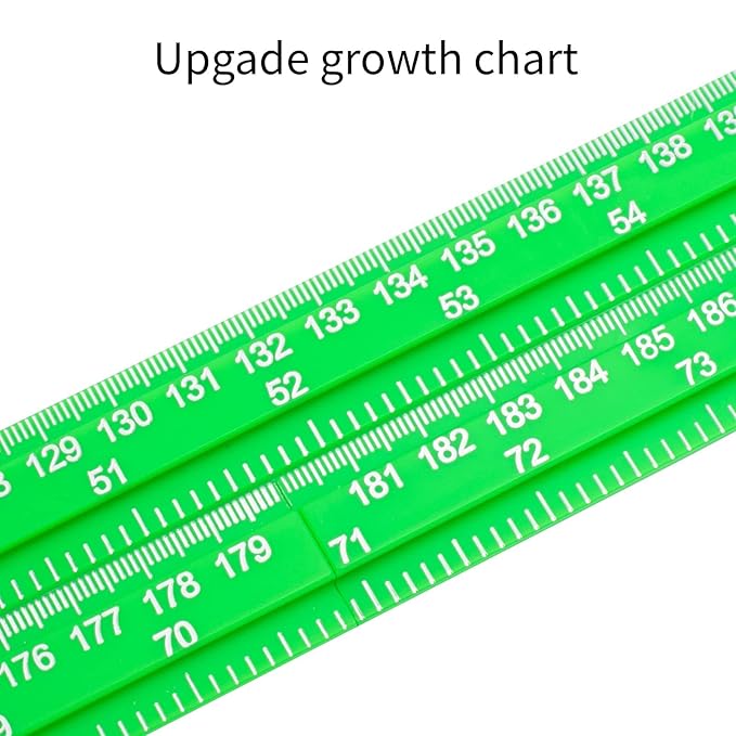 EASYXQ Height Measurement for Wall, Children Height Ruler, 3D Removable Growth Chart, Splicing Sliding Measuring Ruler for Kids and Nursery 79 inch (Green)