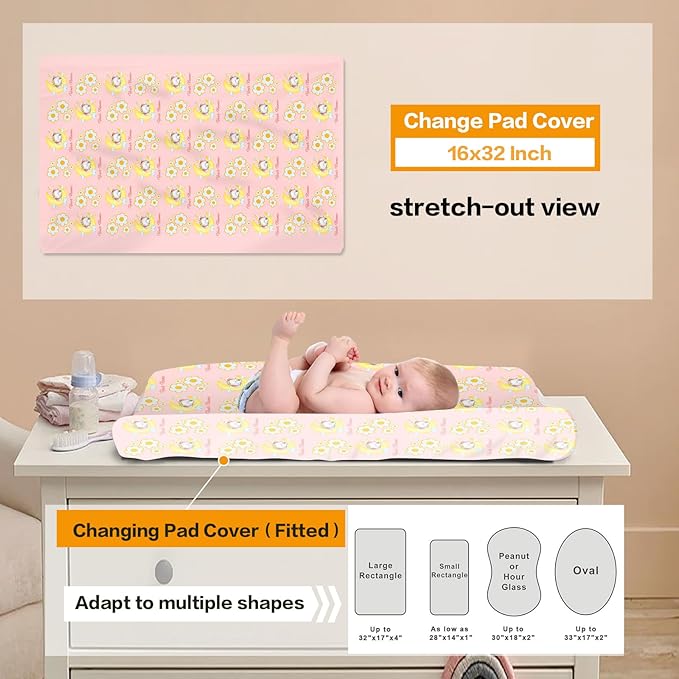 Custom Nursery Crib Bedding Set: Personalized Nursery Decor Baby Blanket Fitted Crib Sheet Changing Pad Cover Baby Room Rug Sleeping Elephant Moon Pattern Gift Idea(Fixed Size)