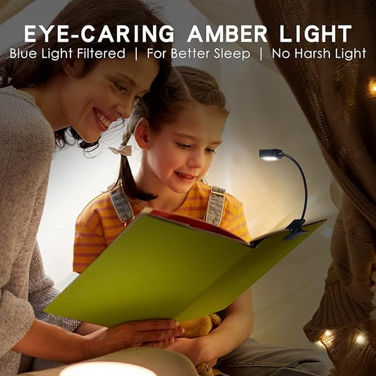 KunHe Rechargeable Book Lights for Reading at Night Small Book Light Bulk Clip on Reading Lights Lightweight Booklight as Christmas Stocking Stuffers for Kids Book Lovers 16 Pack