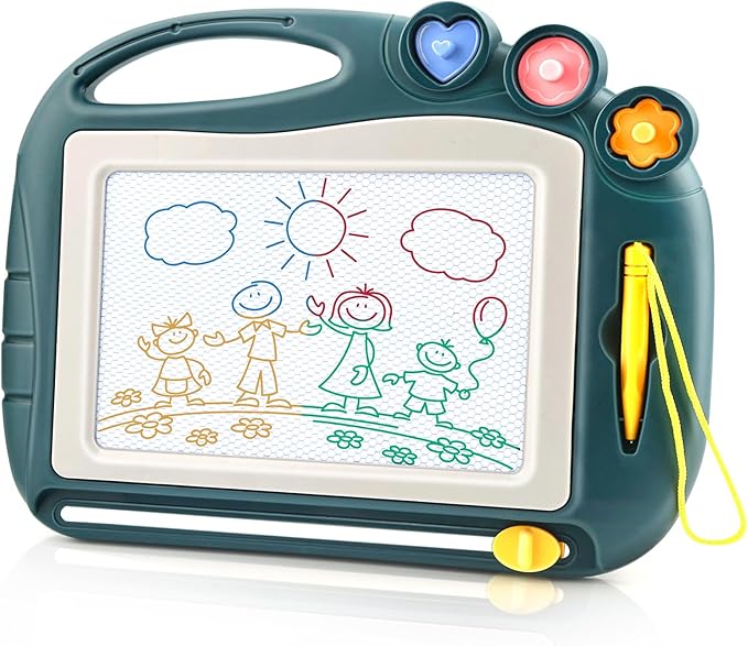 Daisiki Magnetic Drawing Board, Toddler Toys for Age 1 2 3 Boys Girls, Sketch Pad, Birthday Easter Christmas Halloween Kids Toy Gifts for Boys and Girls