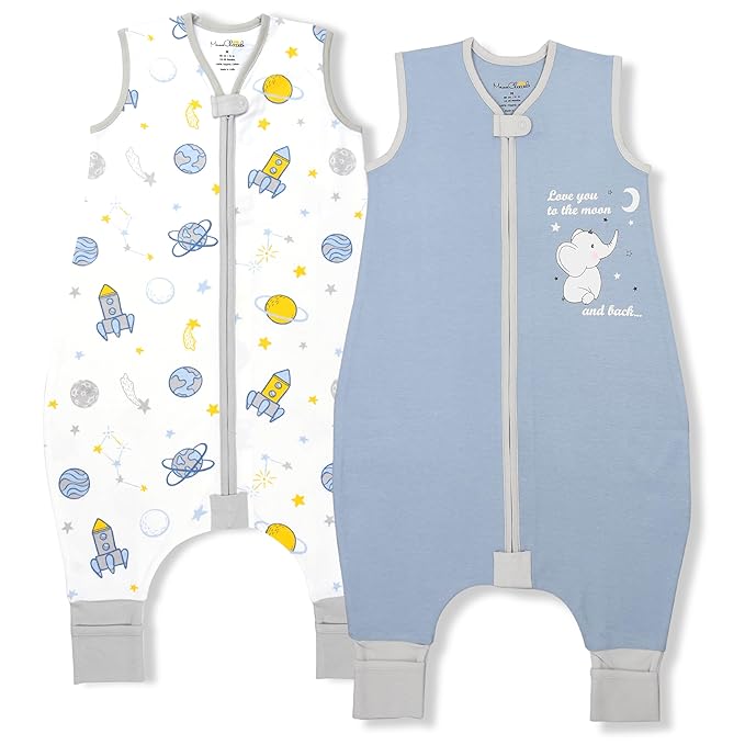 Mama Cheetah Toddler Sleep Sack with Feet, 0.5 TOG Organic Cotton Baby Wearable Blankets with Legs, Baby Sleeping Bag for Walkers, Early Walker 6-18 Month