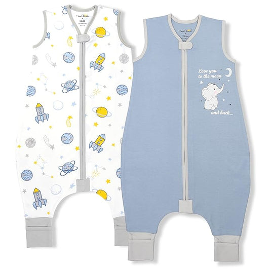 Mama Cheetah Toddler Sleep Sack with Feet, 0.5 TOG Organic Cotton Baby Wearable Blankets with Legs, Baby Sleeping Bag for Walkers, Early Walker 6-18 Month