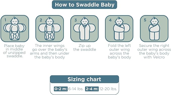 LullaBaby "Double Dream Swaddle: Exclusive Dual Wing Design, Pediatrician-Endorsed, Ultra-Soft Cotton, 2-4 Months, 12-20 lbs - Sandstone