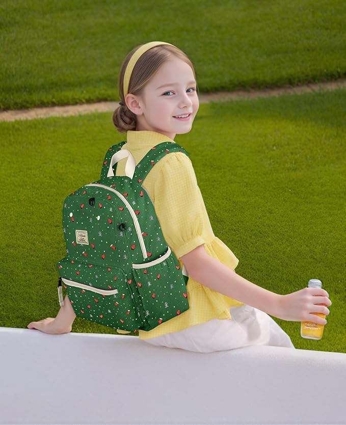 atgark Corduroy Toddler Backpack for Girls 2-5: Preschool Backpack for Girls