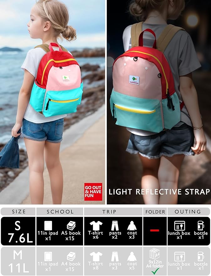 atgark Preschool Toddler Backpack For Boys Girls, School Mini & Travel, Small Kids Child Backpacks, Kindergarten Elementary bag, 11.6" H
