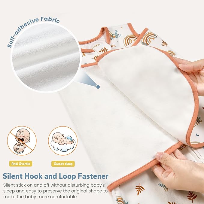 ZIGJOY Baby Swaddle Sleep Sack, 1.0 TOG Sleep Sack Swaddles for Newborns & infant 0-6 Months 100% Cotton Baby Wearable Blanket for Newborn Registry Essentials