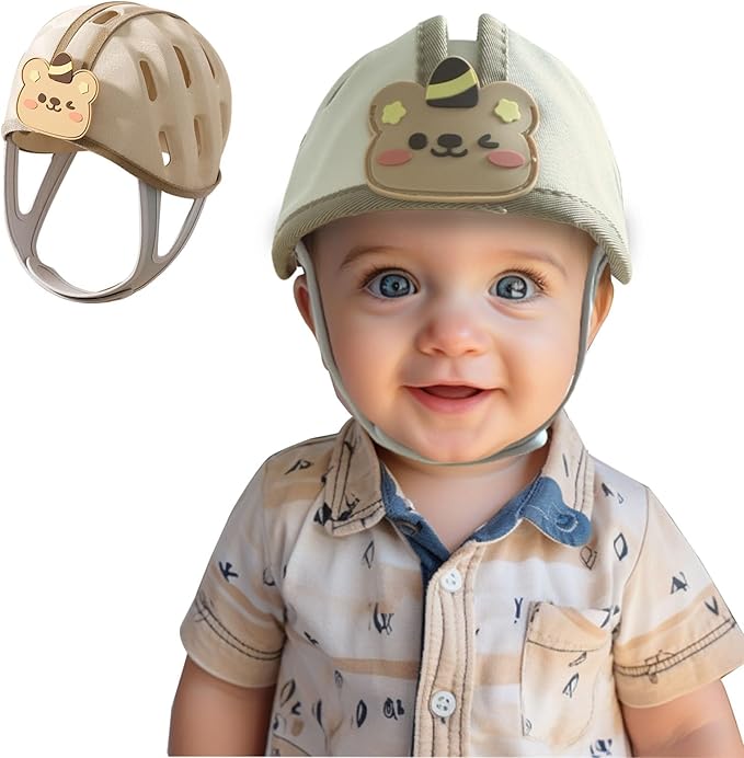 Baby Helmet for Crawing Walking,Soft Infant Safety Helmet,Baby Helmet 1-2 Years for Anti-Fall Head Protector,Adjustable, Breathable