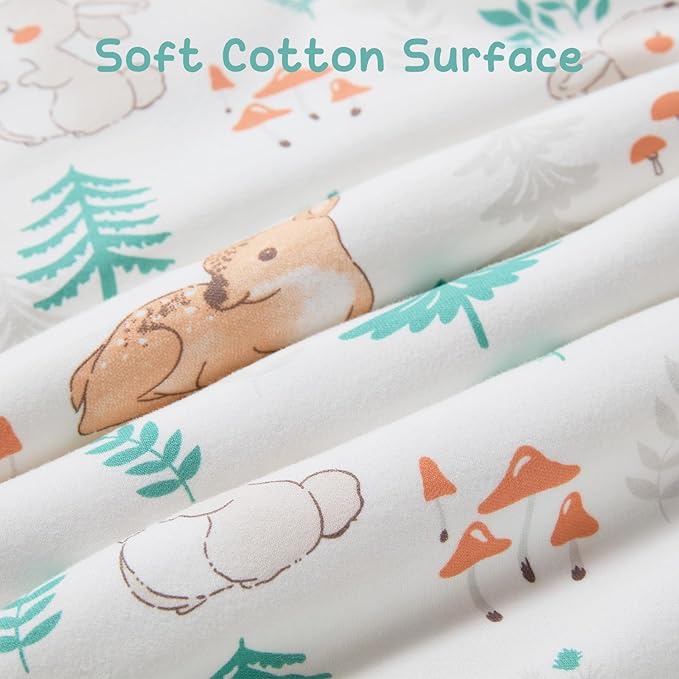 Baby Sleeping Bag 2.5 TOG Cotton Winter Sleep Sack for Newborn babies, Unisex Baby Wearable Blanket with Animal Patterns, Deer, XL