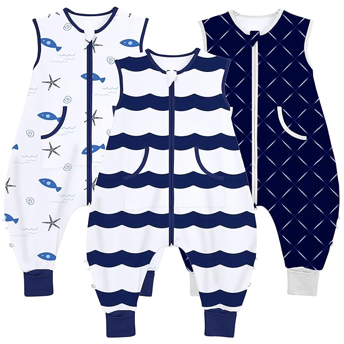 Toddler Sleep Sacks Sleep Sack 9-24 Months with legs Cozy comfy Baby Warable Blanket with 2-Way Zipper (9M-2T)