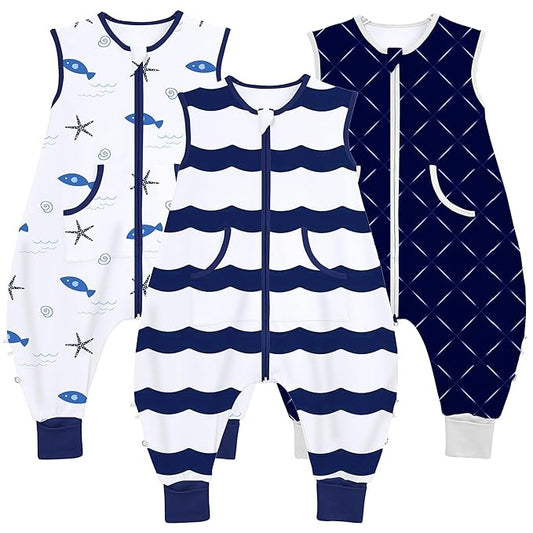 Toddler Sleep Sacks Sleep Sack 9-24 Months with legs Cozy comfy Baby Warable Blanket with 2-Way Zipper (9M-2T)