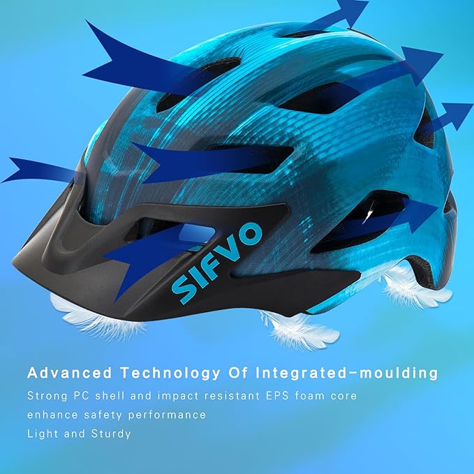 Kids Helmet, SIFVO Kids Bike Helmet Boys and Girls Bike Helmet with Cool Visor Helmet for Kids 5-14, Kids Bike Helmets Youth Bike Helmet Adjustable & Lightweight 50-57cm