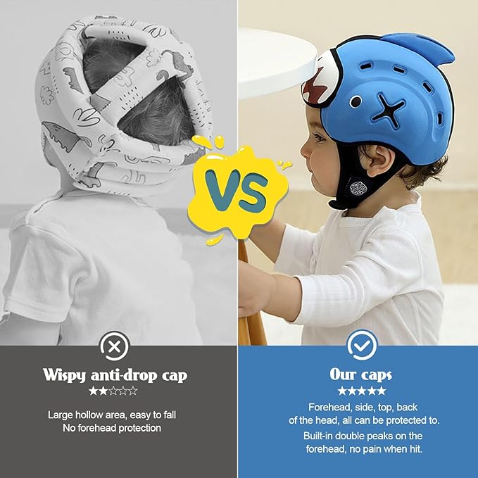 MamboBaby Baby Safety Helmet, Baby Head Protector for Crawling & Walking, Ultra-Lightweight Breathable - Soft Adjustable Toddler Head Guard, Anti-Bump, for 10-24 Months