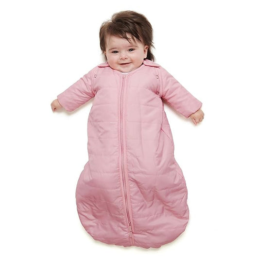 baby deedee Sleep Nest Travel Quilted Baby Sleeping Bag Sack with Sleeves, Sugar Puff, Medium (6-18 Months)