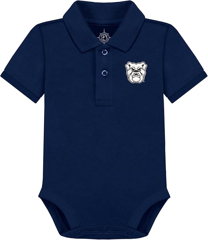 Creative Knitwear College Baby Polo Bodysuit Solid - Team Logo, Multiple Colors, for Boys & Girls (0-12 Months)