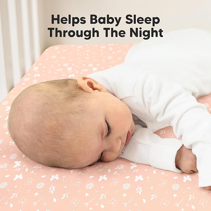 2-Pack Waterproof Crib Sheets for Girl, Boy - Organic Cotton 52X28 Fitted Crib Sheets Neutral, Crib Mattress Protector Sheets, Soft Toddler Bed Sheets, Washable Infant Baby Crib Sheets (Butterflies)
