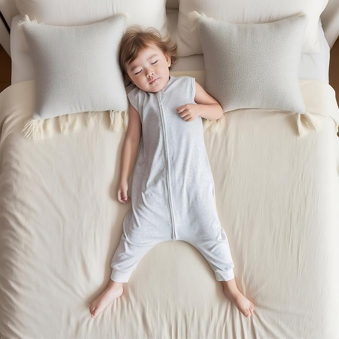 Baby Sleep Sack with Feet for Boys Girls, Infant Toddler Sleeveless Wearable Blanket Sleepsack for Early Walkers