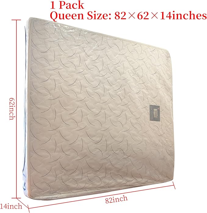 Queen Mattress Bag for Moving and Storage-3 Mil Zipper Plastic Waterproof Mattress Storage Bag