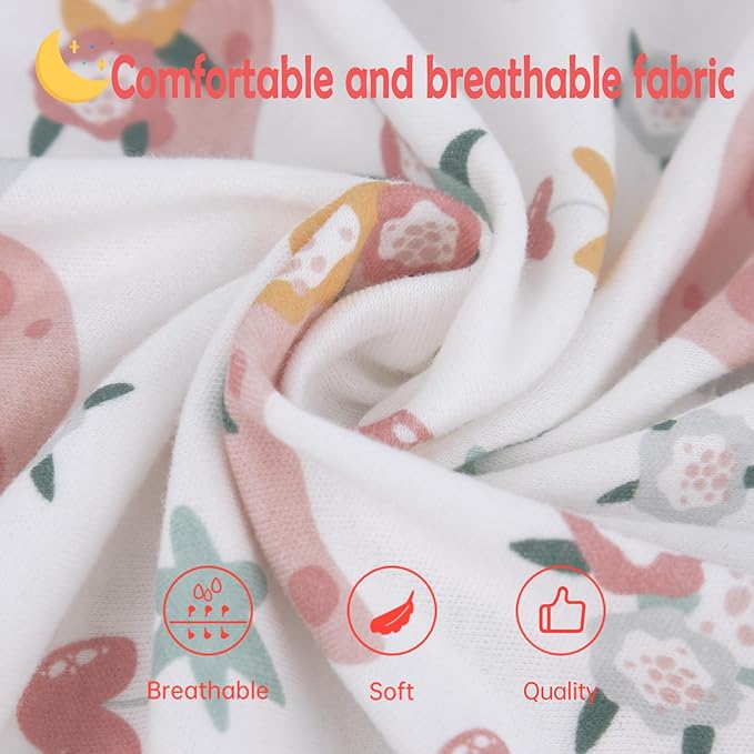 Toddler Sleeping Sack, Toddler Sleep Sack with Feet, Walker Wearable Blanket, Sleep Sack with Legs,0.5Tog（Flower 3T-5T）