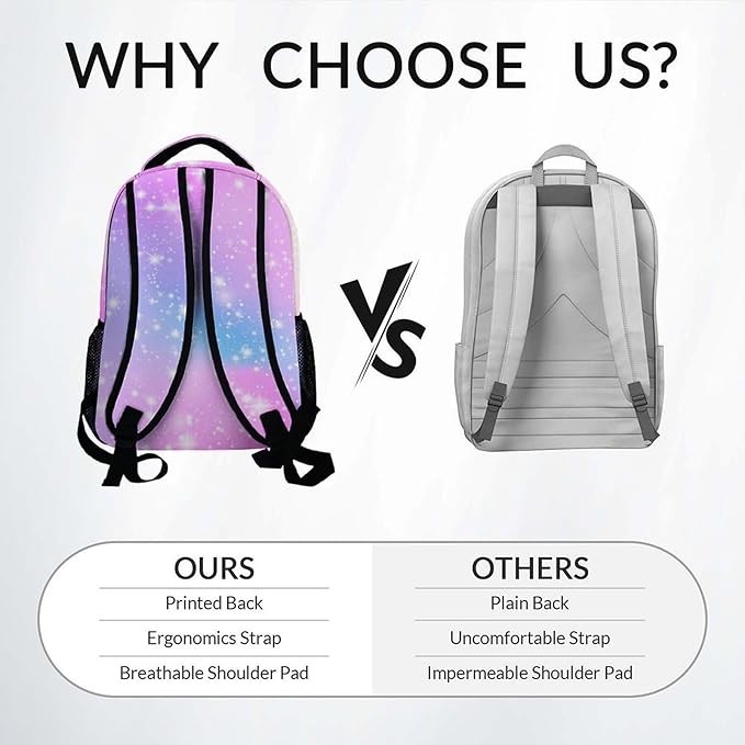 Bookbag for Girls - Unicorn Backpacks for Kids - Toddler Bookbag Gifts for Daughter - School Bag for Kindergarten/Preschool/Elementary(17 Inch)