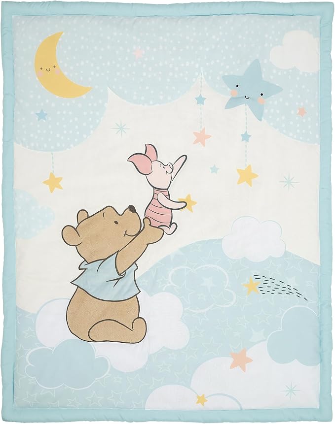 Bedtime Originals Starlight Pooh 3-Piece Crib Bedding Set - Blue, Animals
