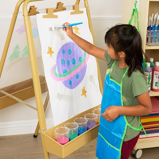 Colorations Paraben-Free Metallic Simply Washable Tempera Paint- Set of 6, 8 oz. Each Bottle, Non-Toxic, Classroom Essentials, Arts and Crafts Supplies for Kids and Adults