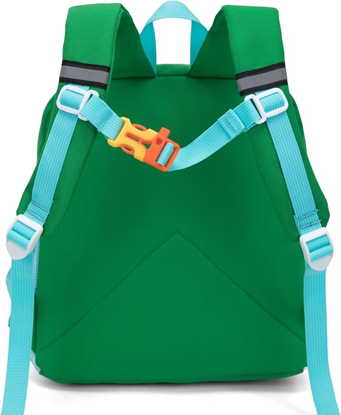 HawLander Little Kids Backpack for Boys or Girls, Toddler School Bag Fits 3 to 6 years old, Green Yellow, 12 Inch