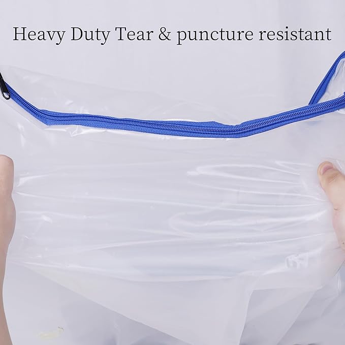 2 Pack King Mattress Bags for Moving and Storage-3 Mil Zipper Plastic Waterproof Mattress Storage Bags