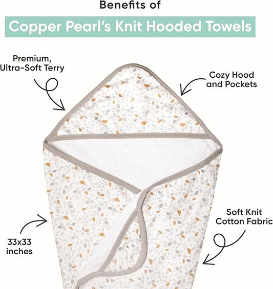 Copper Pearl Hooded Bath Towels Premium Knit/Terry Cloth Baby Towels with Hood, Pockets, and Cool Designs - Great to Gift and Make Bath Time Fun - Baby Bath Towel, Bolt