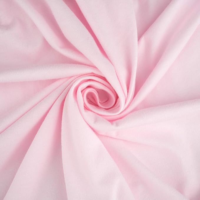 SheetWorld Baby Fitted Bassinet Sheet Fits Nuna Mixx 12 x 29 inches, 100% Cotton Jersey Hypoallergenic Sheet, Unisex Boy Girl, Baby Pink, Made in USA