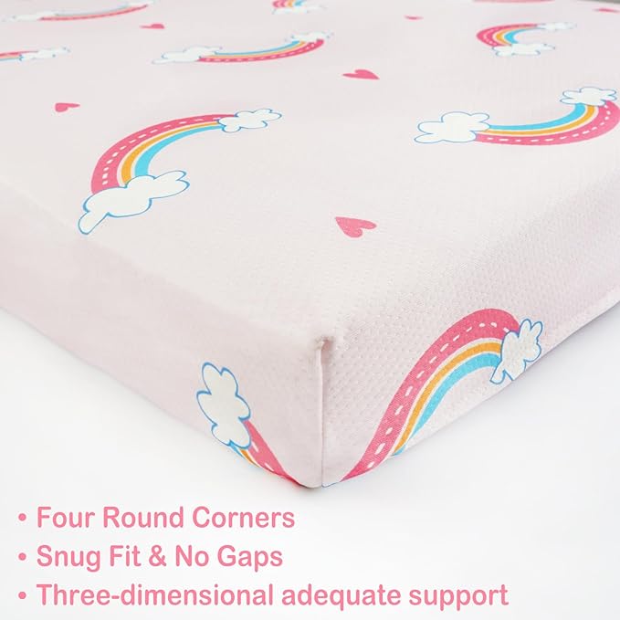 Viviland Pack n Play Mattress - 38" x 26" Premium Soft Foam Portable Mattress for Pack and Play Topper, Odorless, Breathable, Comfortable and Stable
