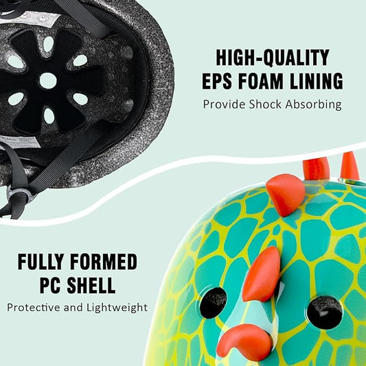 Kids Toddler Bike Helmet, Adjustable and Multi-Sport for Child Boys and Girls, 2 Sizes