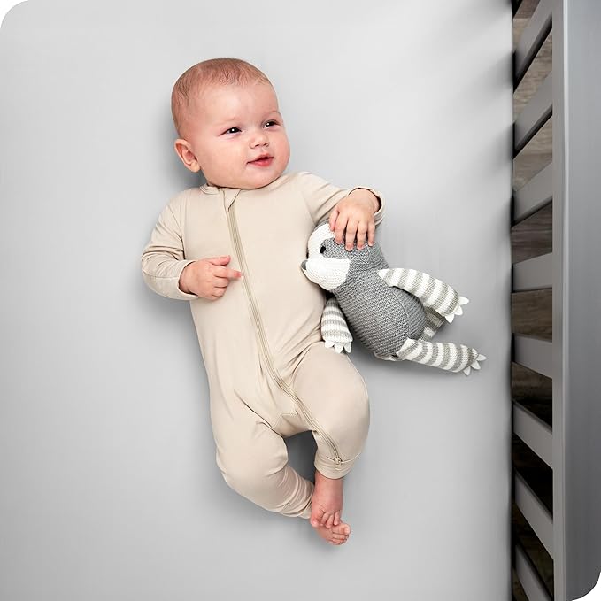 Bare Home 2-Pack Fitted Crib Sheets - Premium 1800 Ultra-Soft Microfiber - Breathable - Baby Sheet - for Boys & Girls - Fits Standard Crib and Toddler Mattresses (Cloud Grey/White)