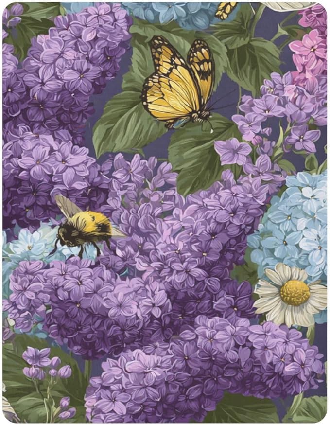 Lilac Hydrangea Crib Sheets Standard Crib Toddler Mattresses Cover Fitted Baby Bed Sheet Breathable Crib Mattress Sheet for Girls Boys 52" x 28"x5''