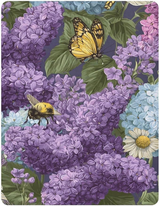 Lilac Hydrangea Crib Sheets Standard Crib Toddler Mattresses Cover Fitted Baby Bed Sheet Breathable Crib Mattress Sheet for Girls Boys 52" x 28"x5''