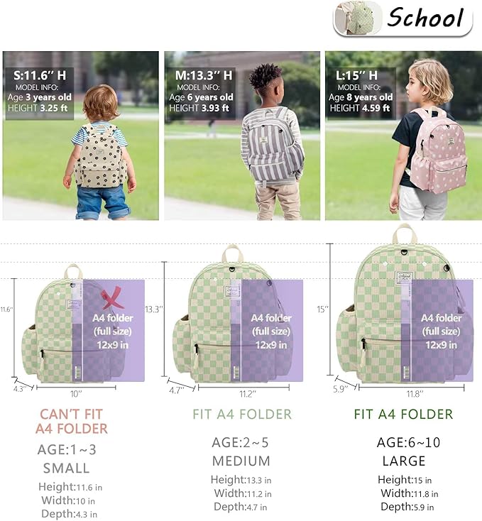Corduroy Kids Backpack for Boys 6-10: Boys Backpacks for Elementary Kindergarten 15” H Fit Folder