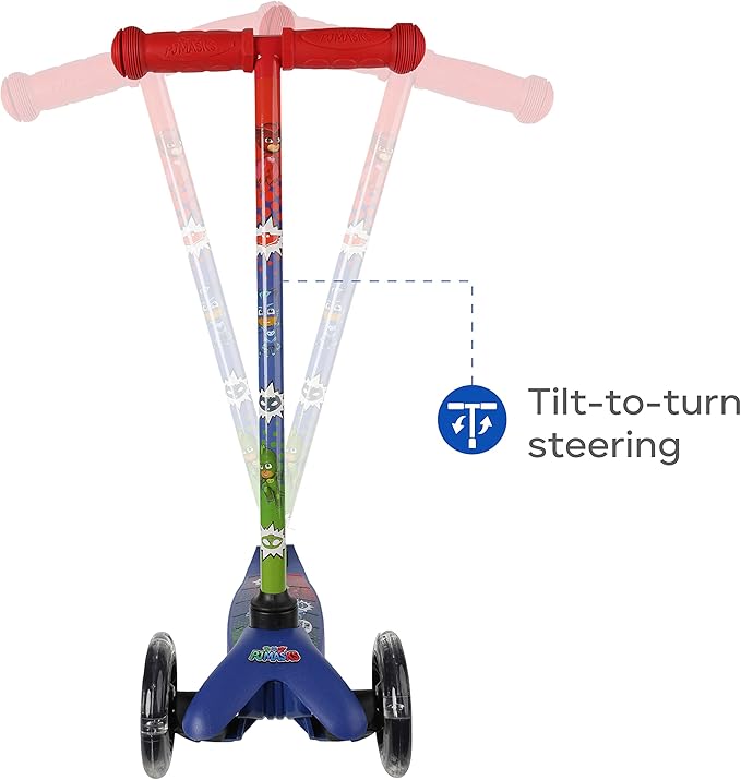 Self Balancing Kick Scooter with Light Up Wheels, Extra Wide Deck, 3 Wheel Platform, Foot Activated Brake, 75 lbs Limit, Kids & Toddlers Girls or Boys, for Ages 3 and Up