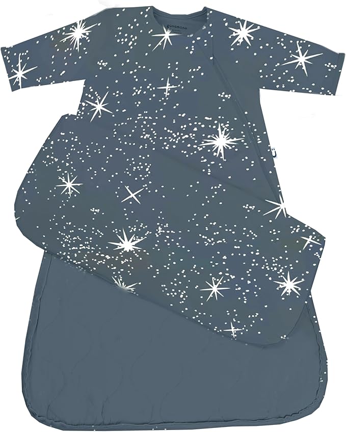 GUNAMUNA Unisex Long-Sleeve Sleep Sack, Wearable Sleep Bag for Toddlers and Babies, Soft Rayon, 2.6 TOG