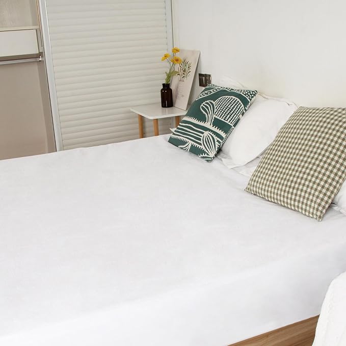 for College Dorm Mattress Protector Twin XL 39"x 80" Fitted Sheet Style up to 18 inch Depth, Menstrual Period Protection, w Stretchy Elastic Skirt Band