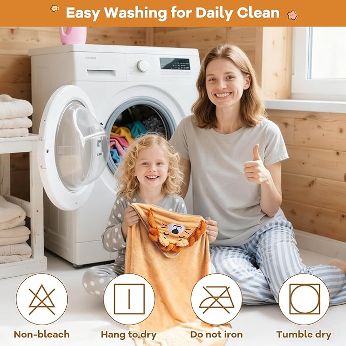 CandyHome 12 PCS Baby Bath Towels Set for Infants Toddlers, 4 PCS Animal Hooded Baby Towels & 8 PCS Washcloths Set, Ultra Absorbent Cute Soft Newborn Essentials Gift for Boys & Girls