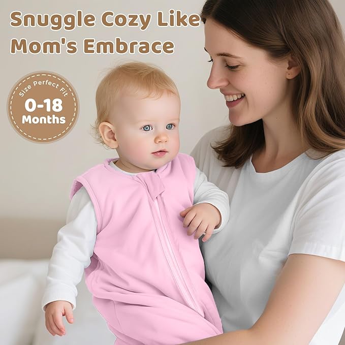 Freejoy Viscose From Bamboo Baby Sleep Sack, 1.5 TOG Infant Toddler Wearable, Buttery Soft Sleeping Bags