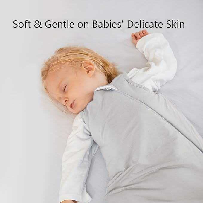 BubblePanda Rayon Made from Bamboo Sleep Sack 12-18 Months 1.0 Tog Soft Toddler Sleeping Sack for Babies 2-Way Zipper Baby Wearable Blanket