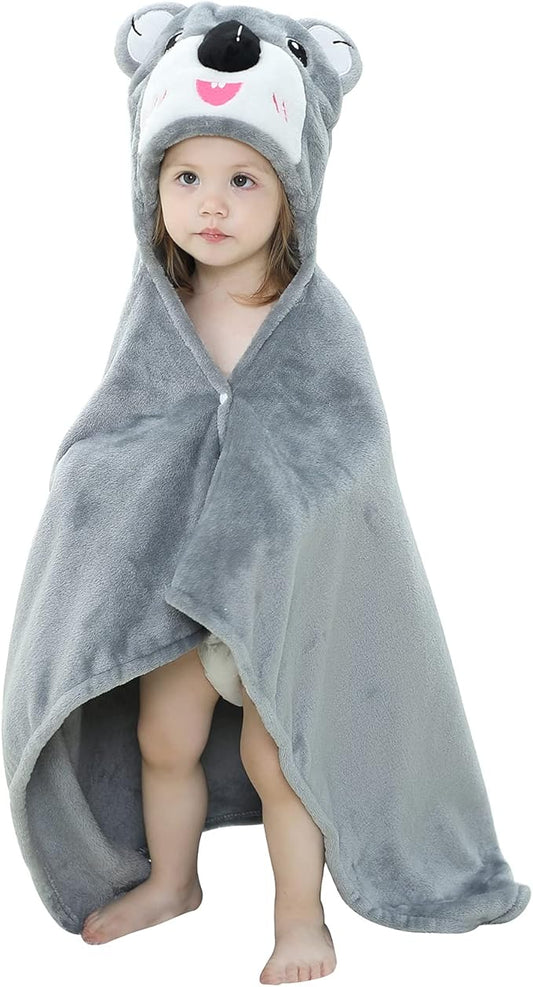 Wearable Blanket Hoodie for Kids Toddlers Hooded Towels Soft Cozy Wearable Throw Blanket Hoodie for Boys Girls