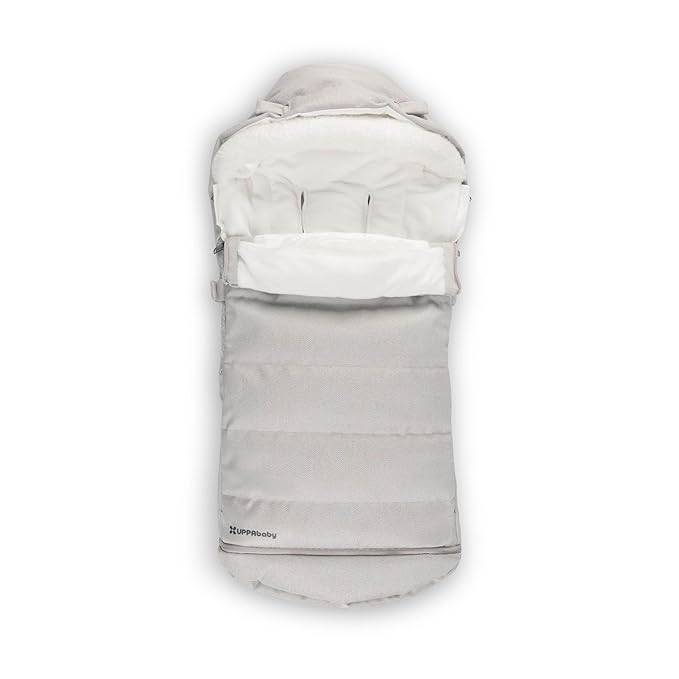 UPPAbaby CozyGanoosh 2-in-1 Seasonal Footmuff - Easily Attaches to UPPAbaby Strollers and RumbleSeat – Versatile, Ultra-Plush Zip-Out Liner for Cold Weather – Savannah (Pearl Gray Jacquard)
