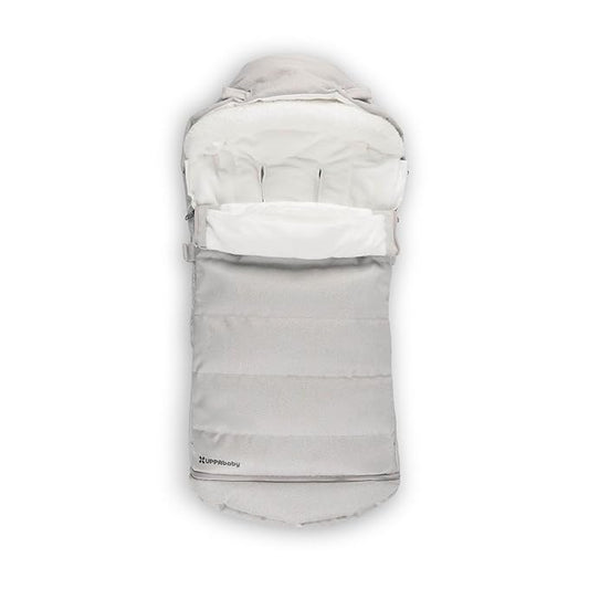 UPPAbaby CozyGanoosh 2-in-1 Seasonal Footmuff - Easily Attaches to UPPAbaby Strollers and RumbleSeat – Versatile, Ultra-Plush Zip-Out Liner for Cold Weather – Savannah (Pearl Gray Jacquard)