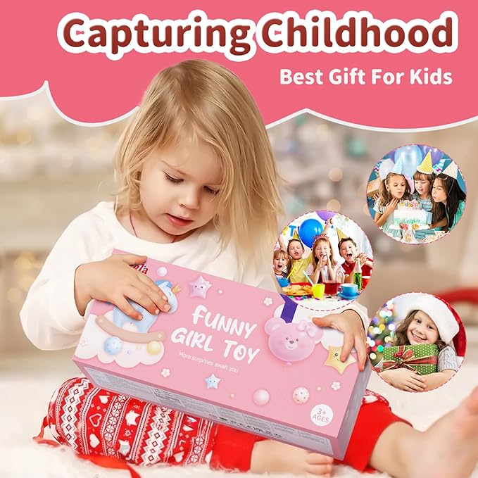 Toddler Girl Truck Toys for 2 3 Year Old Girl Birthday Gifts, 7-in-1 Pink Princess Car Transport Carrier Trucks for Toddlers 2-4, Friction Power Toy Cars with Lights & Music, My daughter First Gift