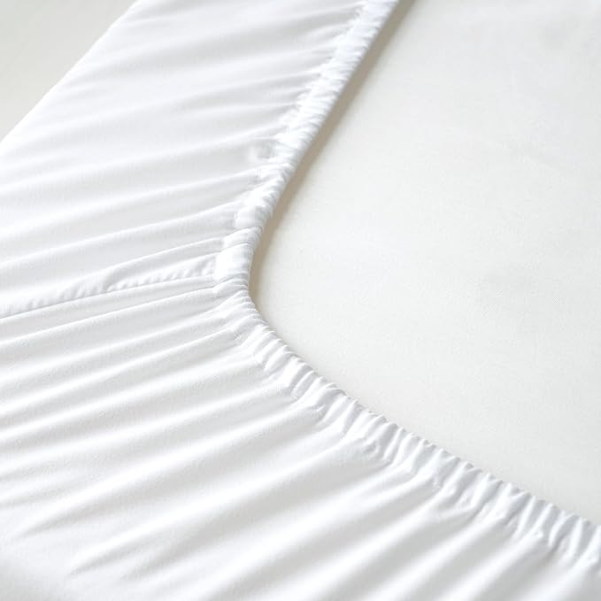 david's kids 2 Pack Waterproof Crib Mattress Protector, Fit Standard Crib and Toddler Mattresses, Ultra Soft and Breathable for Boys Girls Neutral, White Checker