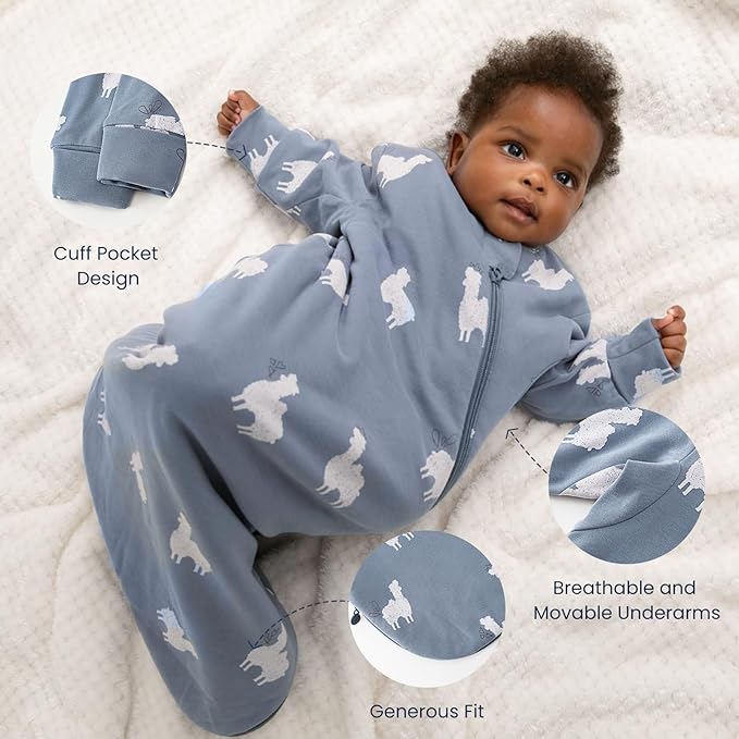 Unisex Sleeping Bag for Babies and Toddlers 1.0 Tog Sleep Sack 18-36 Months, Newborn Sleep Sack, Wearable Blanket Baby, Sleep Sack with Sleeves, Gifts for Baby