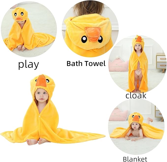 Wearable Blanket Hoodie for Kids Toddlers Hooded Towels Soft Cozy Wearable Throw Blanket Hoodie for Boys Girls