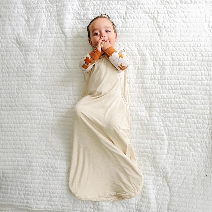 Little Sleepies Lightweight Baby Sleep Sack 0.5 TOG, Soft Viscose from Bamboo Sleep Sack, Newborn Essentials, 2-Way Zipper
