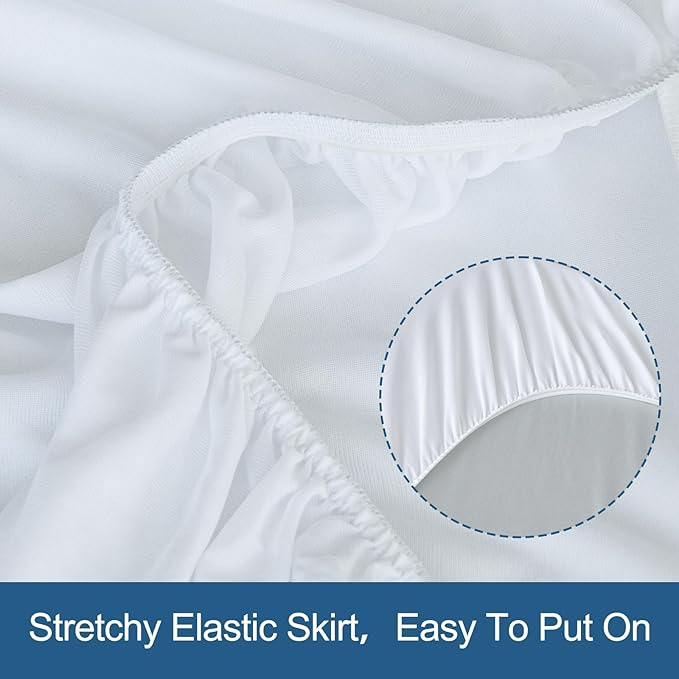SPRINGSPIRIT Full Size Waterproof Mattress Protector, Full Mattress Cover Pad Waterproof with Deep Pocket up to 14’’, Bed Fitted Sheet